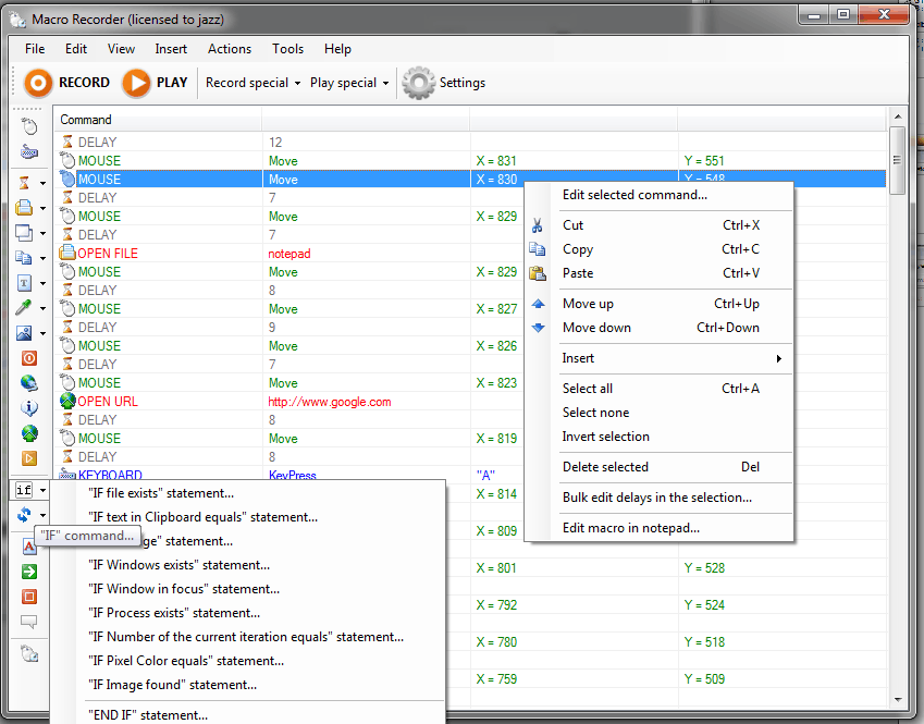 Screenshot of Jitbit Macro Recorder