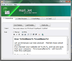 MailJet screenshot