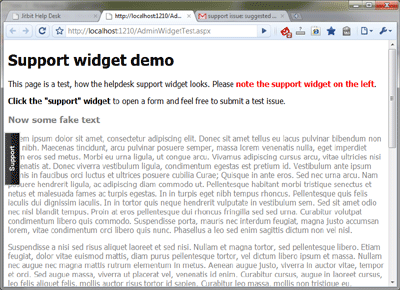 support widget