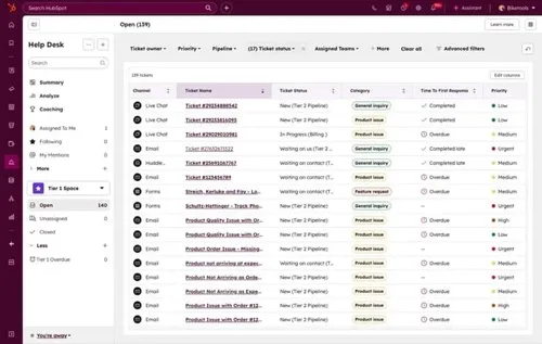 HubSpot Service Hub ticketing