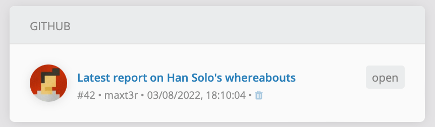Linked GitHub issue displayed in the Jitbit Helpdesk ticket sidebar
