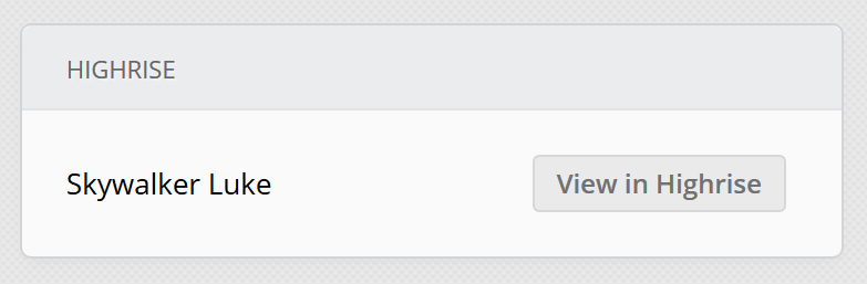Highrise CRM contact link displayed inside a Jitbit Helpdesk ticket