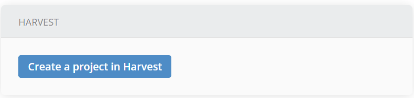 Create a project in Harvest button shown in Jitbit ticket sidebar