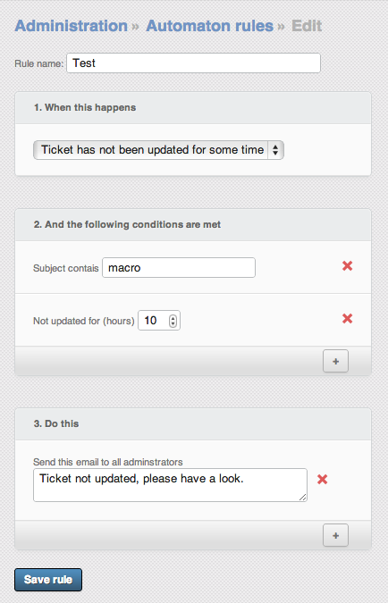 SLA and workflow rules