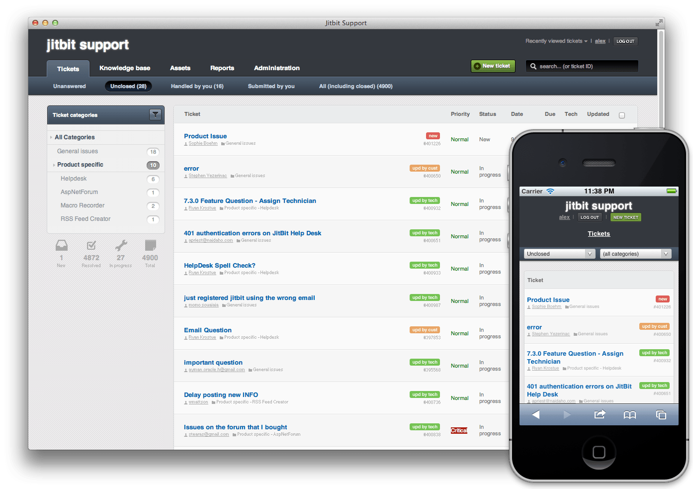 HelpDesk screenshot