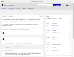 Conversation view within a Jitbit Helpdesk ticket