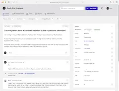 Conversation view within a Jitbit Helpdesk ticket