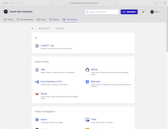 Helpdesk integrations page screenshot
