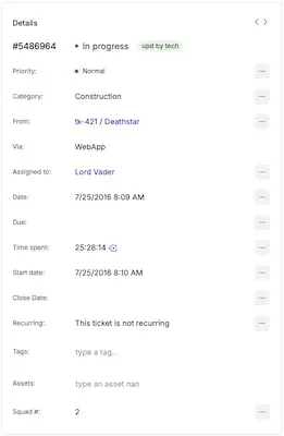 helpdesk ticketing details pane