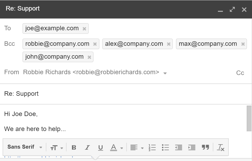 BCC’ing people on support emails is an inefficient support practice