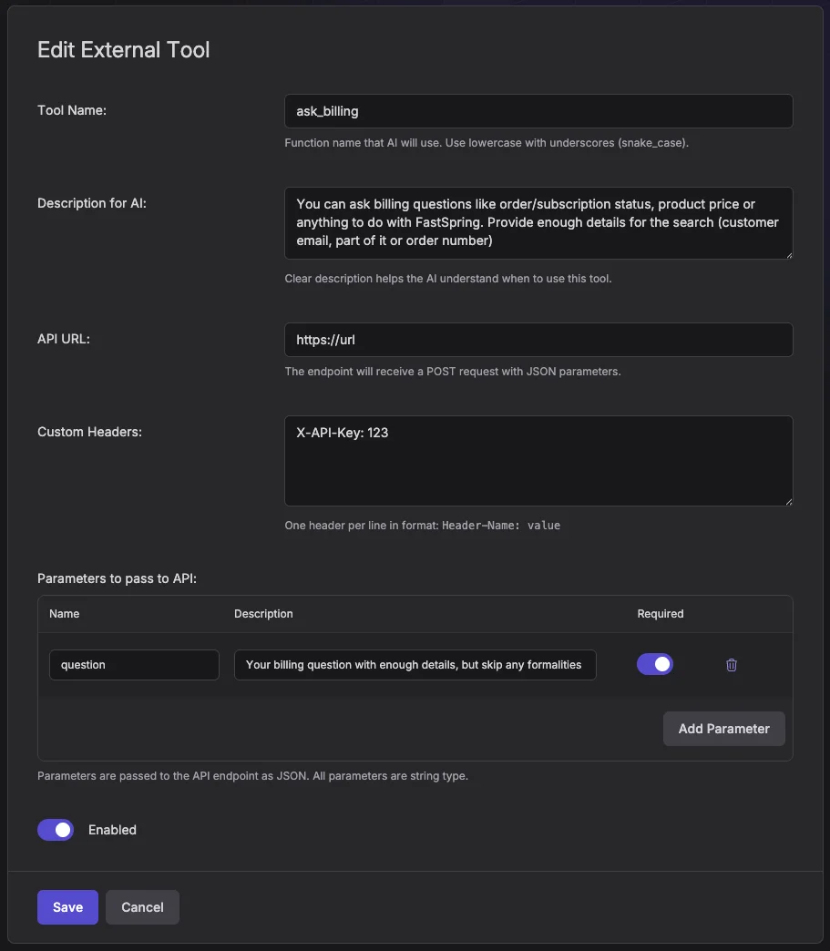 ask billing AI tool