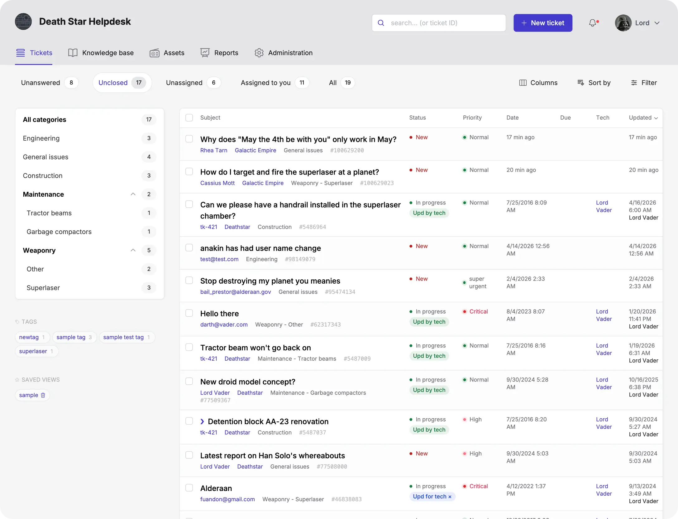 ticket list screenshot