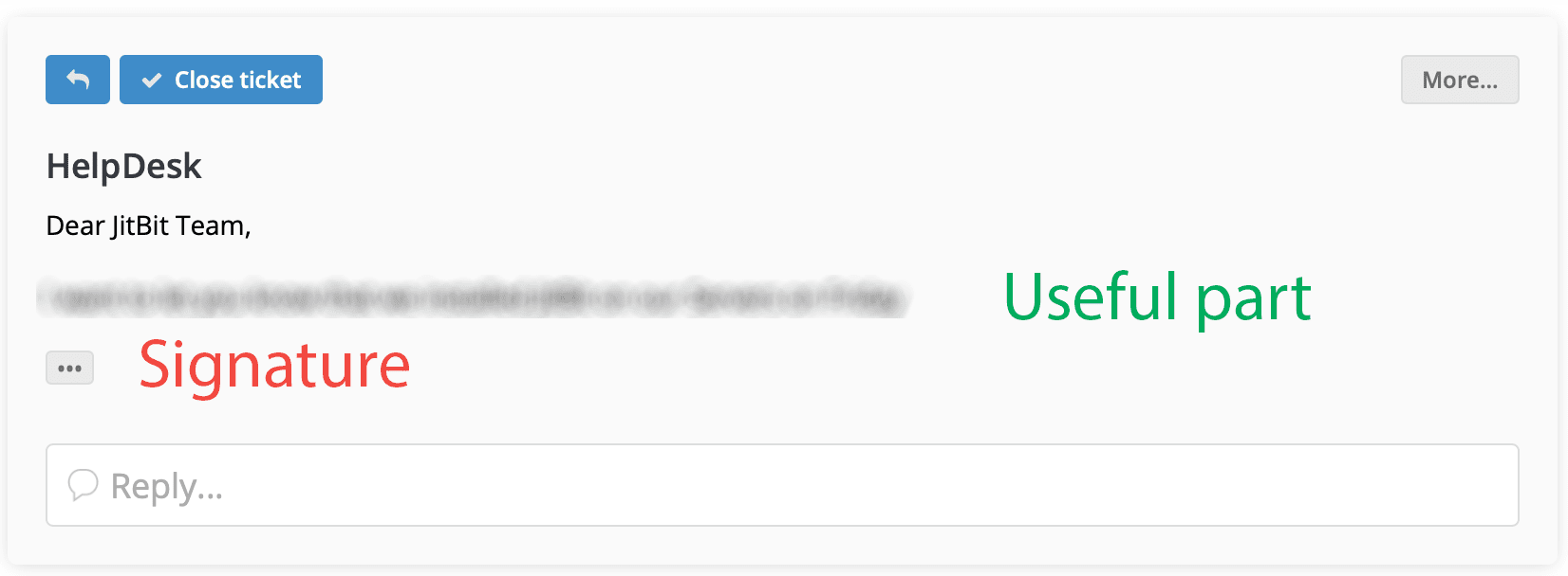 ticket without signature